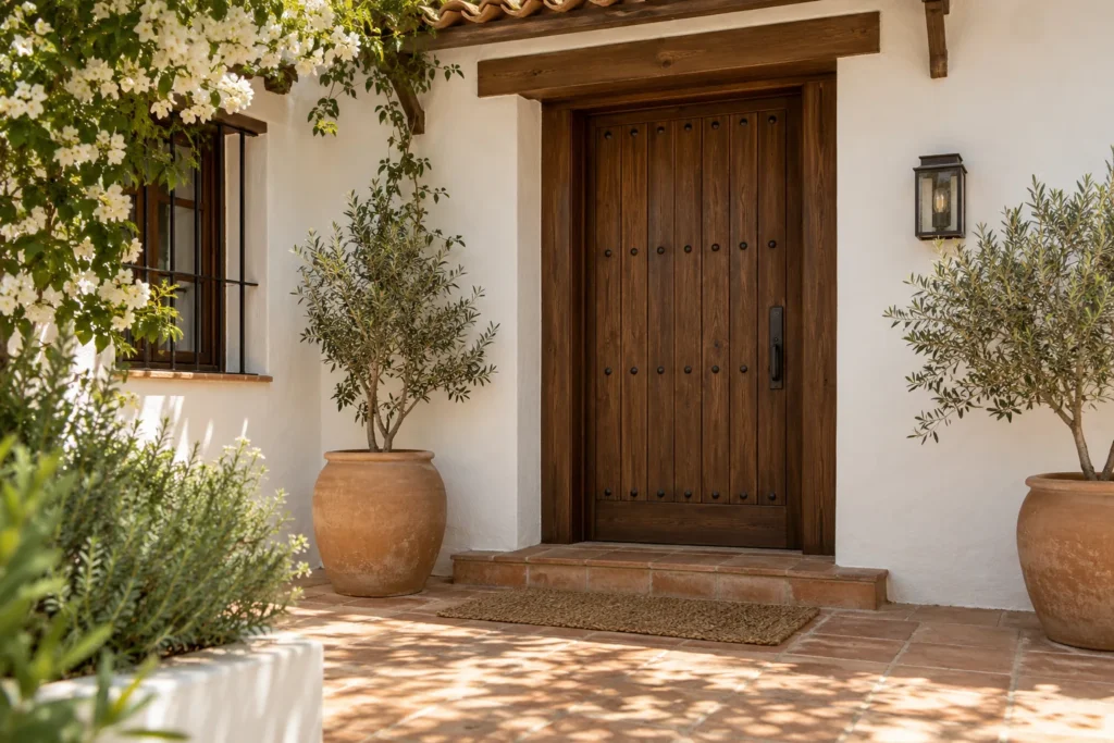 Inspiración: entrada andaluza en madera oscura